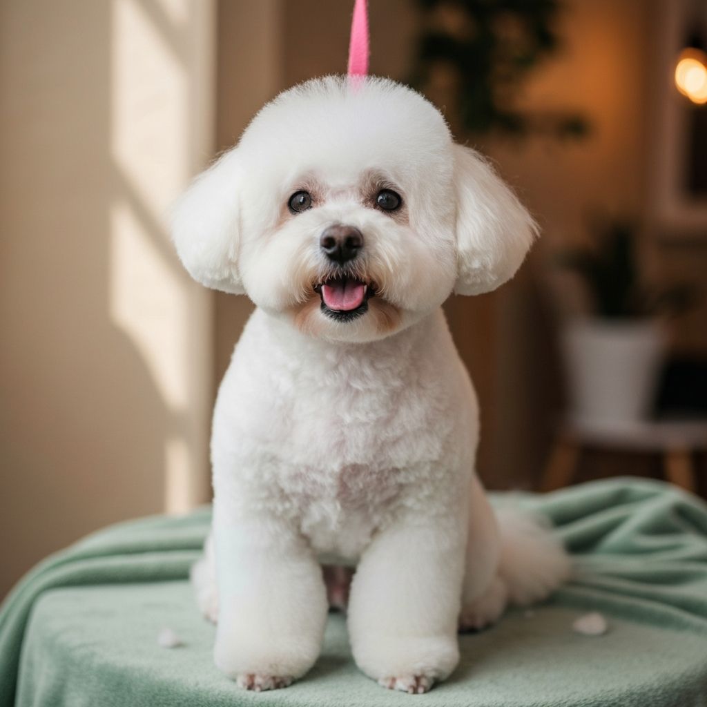 Beautifully groomed bichon frise