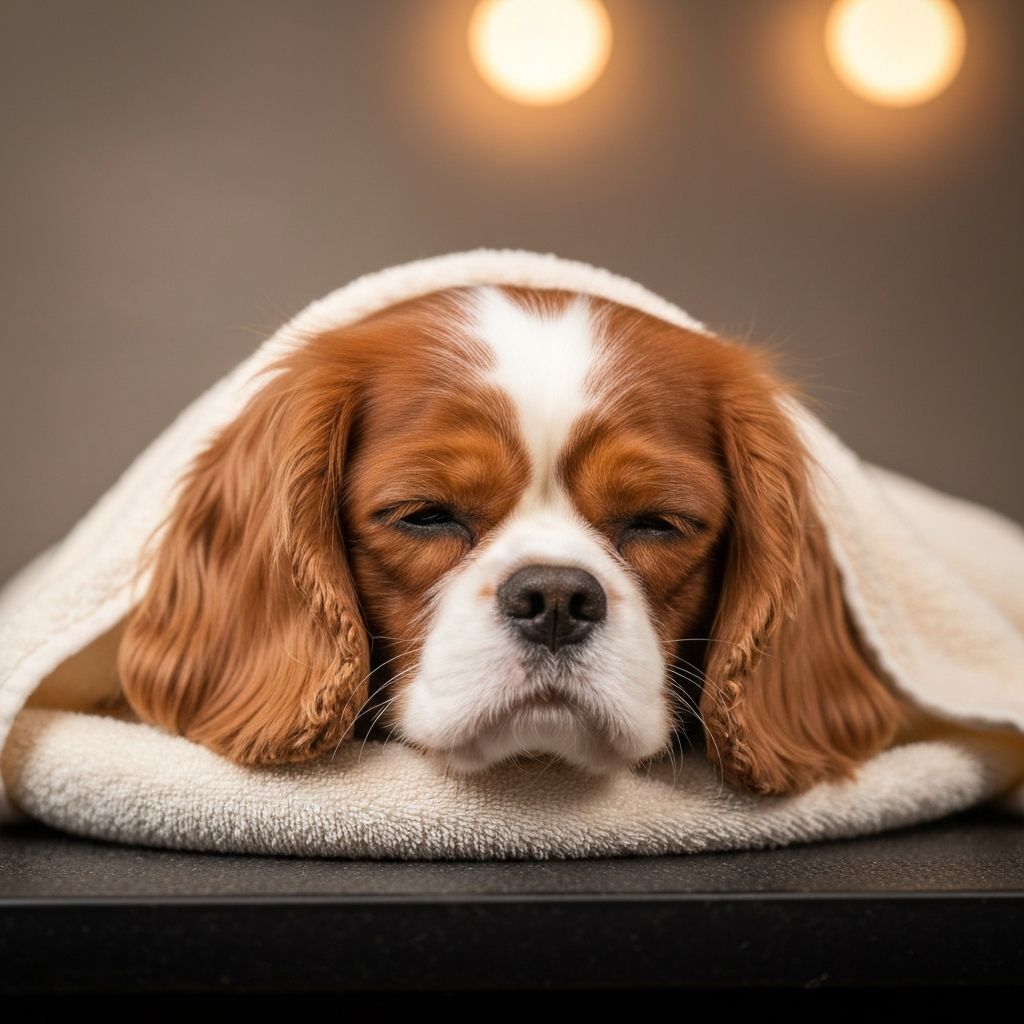 Calm cavalier king charles spaniel